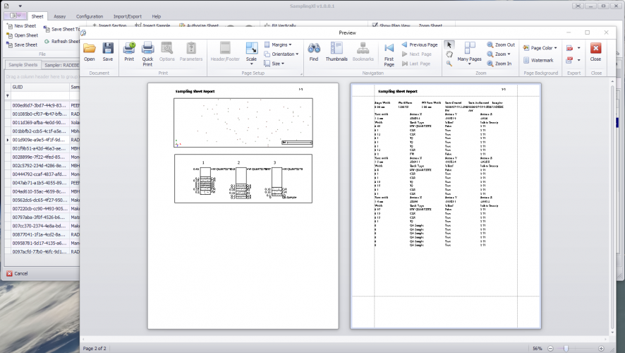 Sampling export PDF